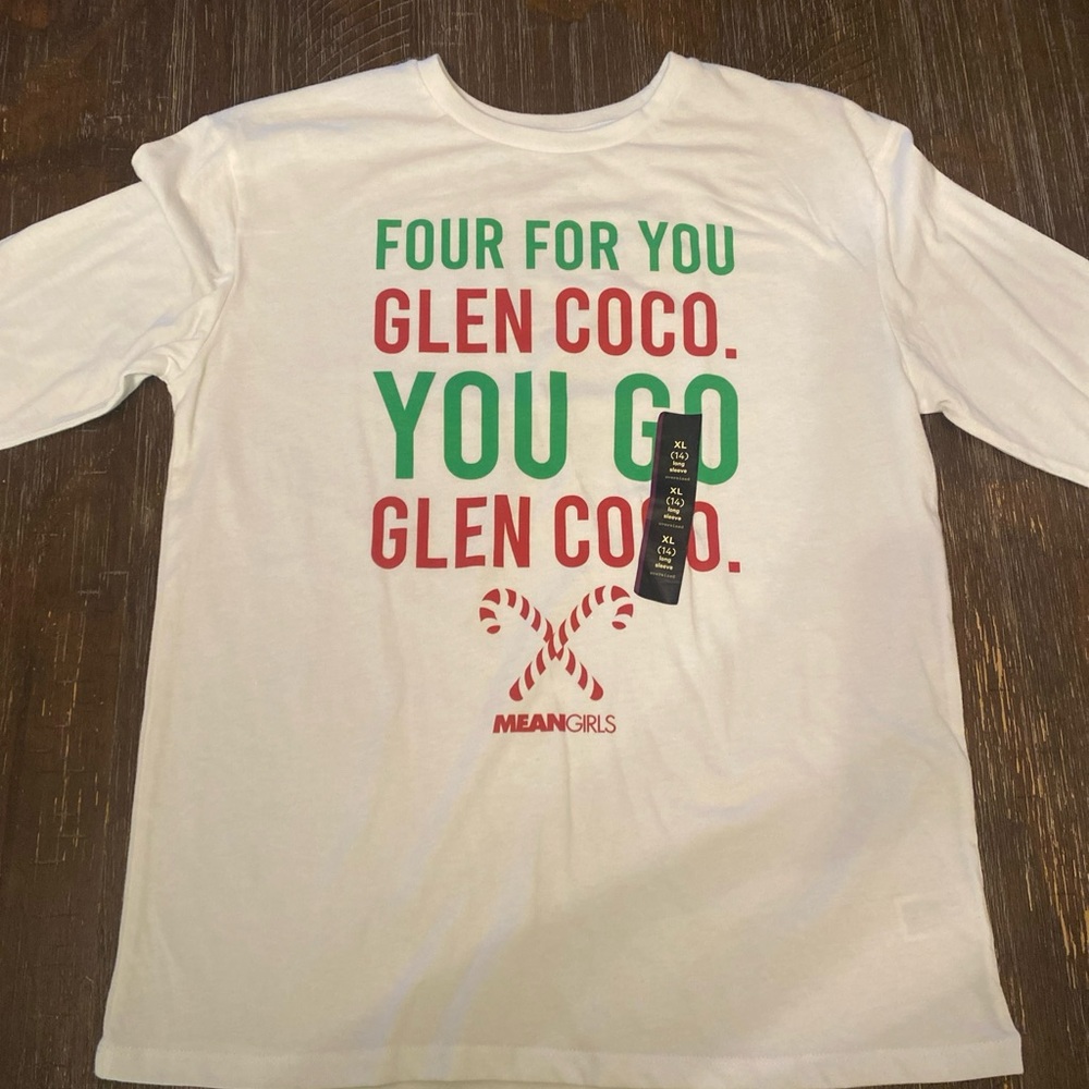 Mean Girls Glen Coco Long Sleeve Christmas Shirt Girls XL (14)
